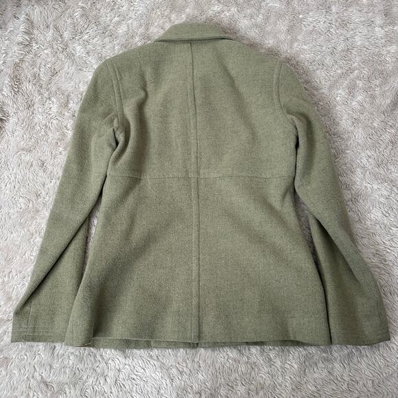 Vintage Green Wool Classiques Entier Small Collared Professional Full Zip Jacket - Picture 6 of 10
